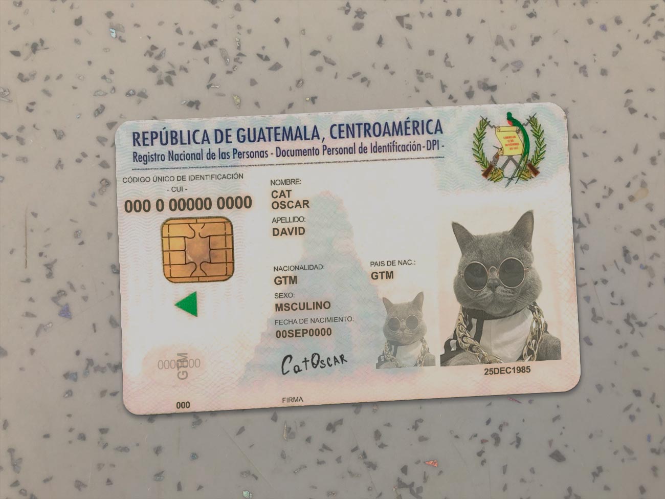 Guatemala-Identity-Card-Template
