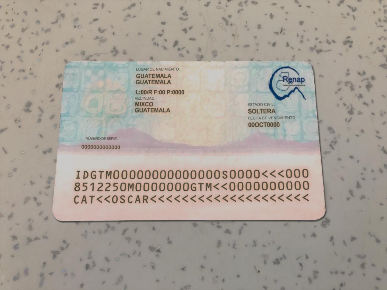 Guatemala-Identity-Card-Template