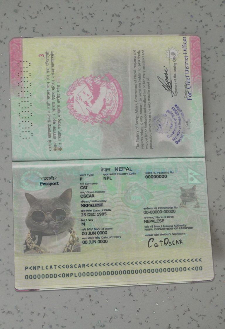 Nepal-Passport-Template