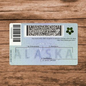 Alaska Driver License Template, Alaska PSD License