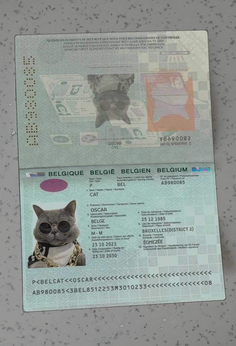 Belgium-Passport-Template