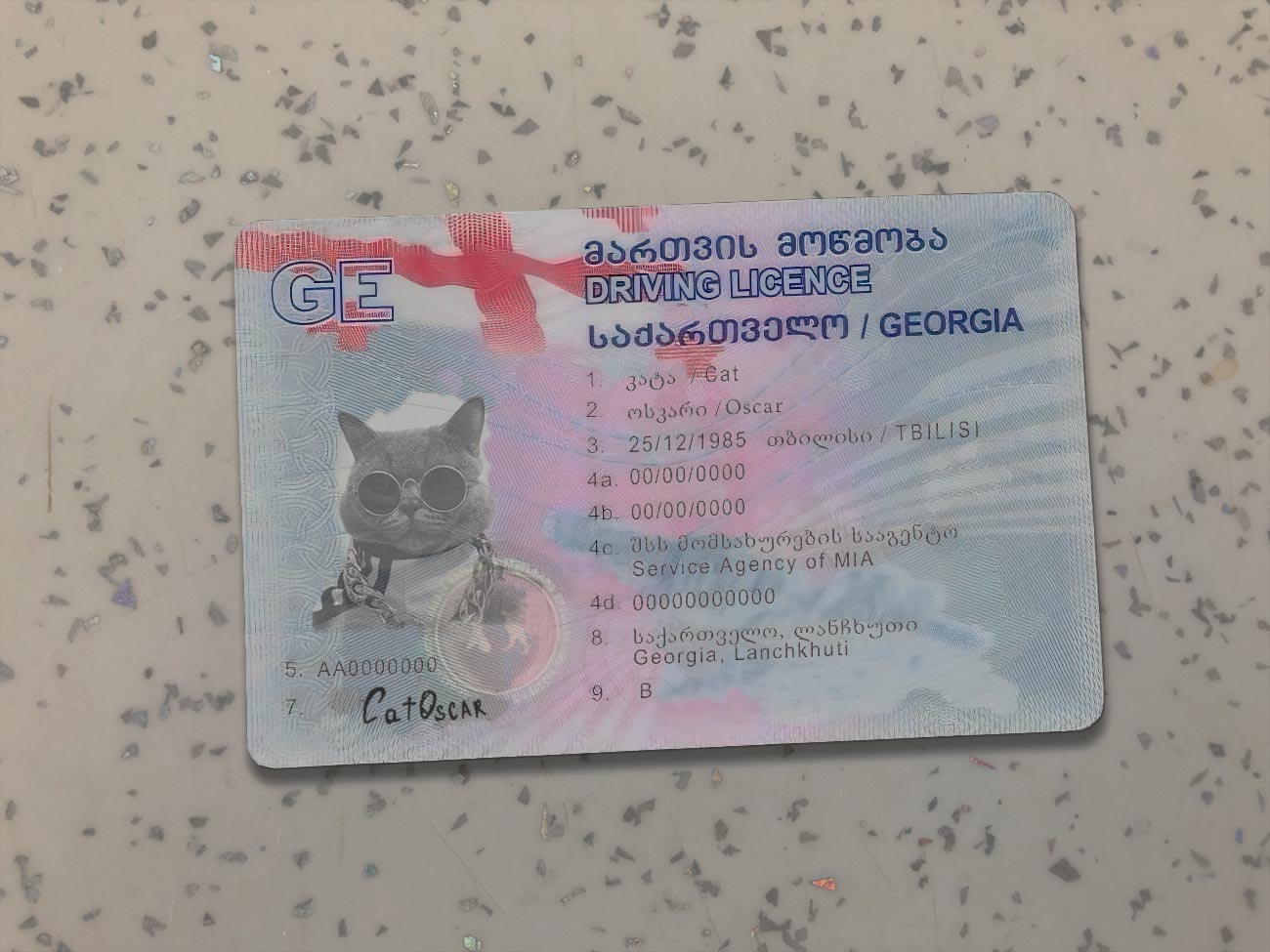 Georgia-- Driver License PSD Template
