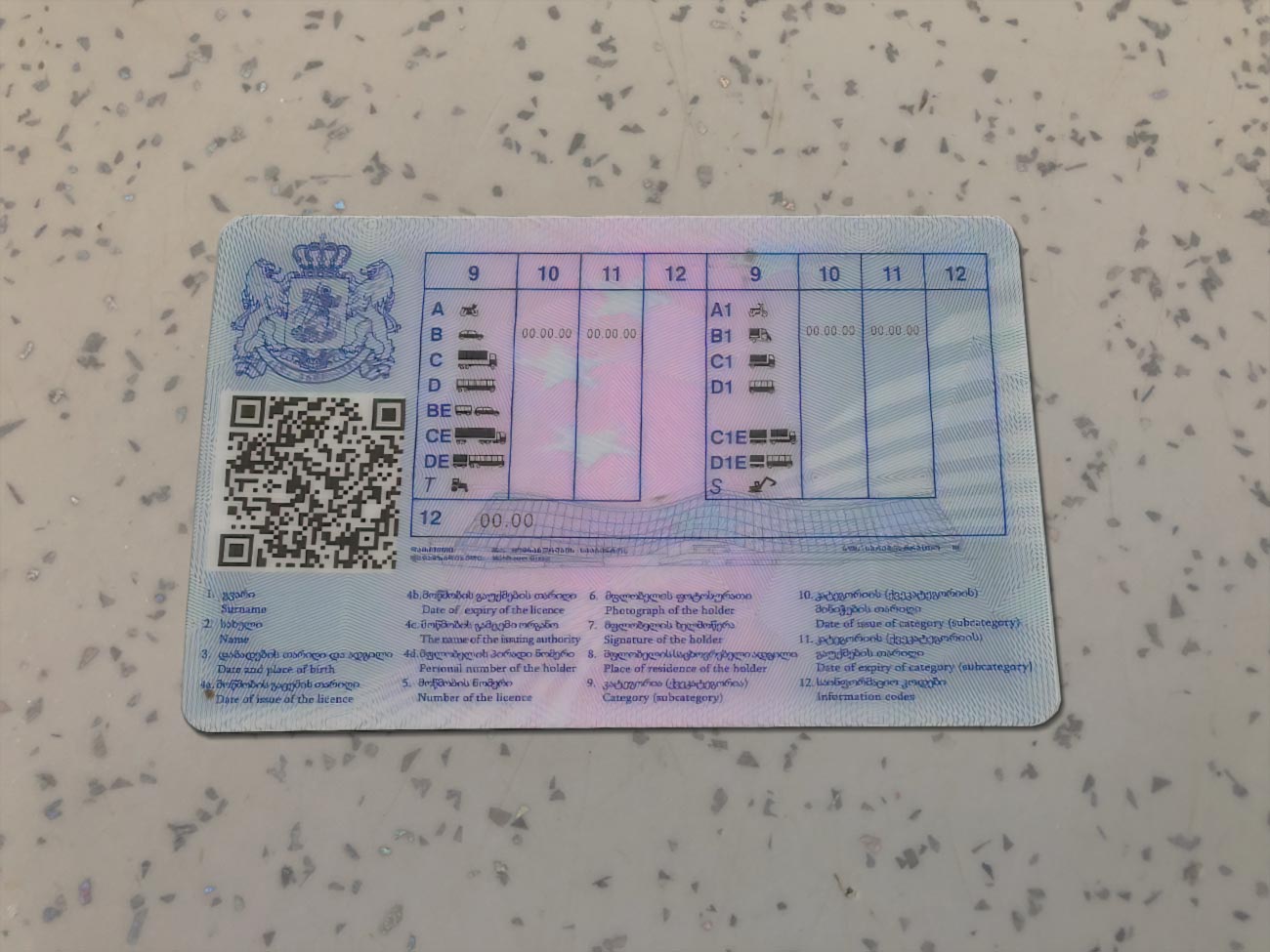 Country-Georgia-Driver-License-Template-