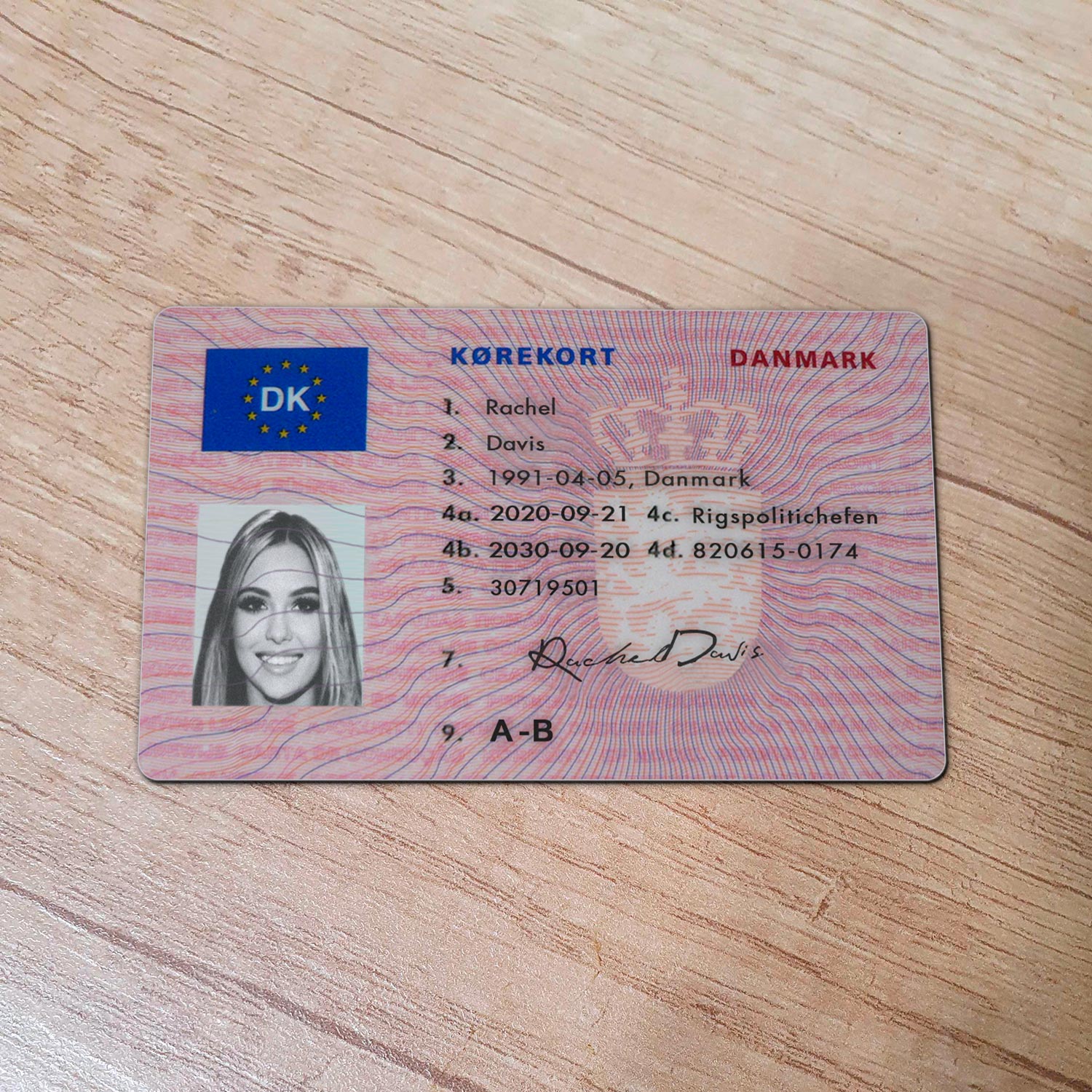 Denmark-Driver-License-Template