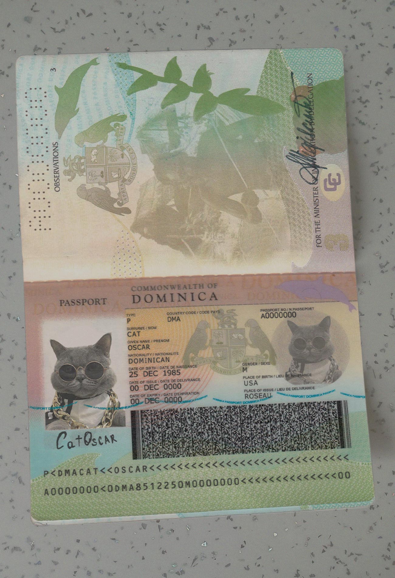 Dominica-Passport-Template