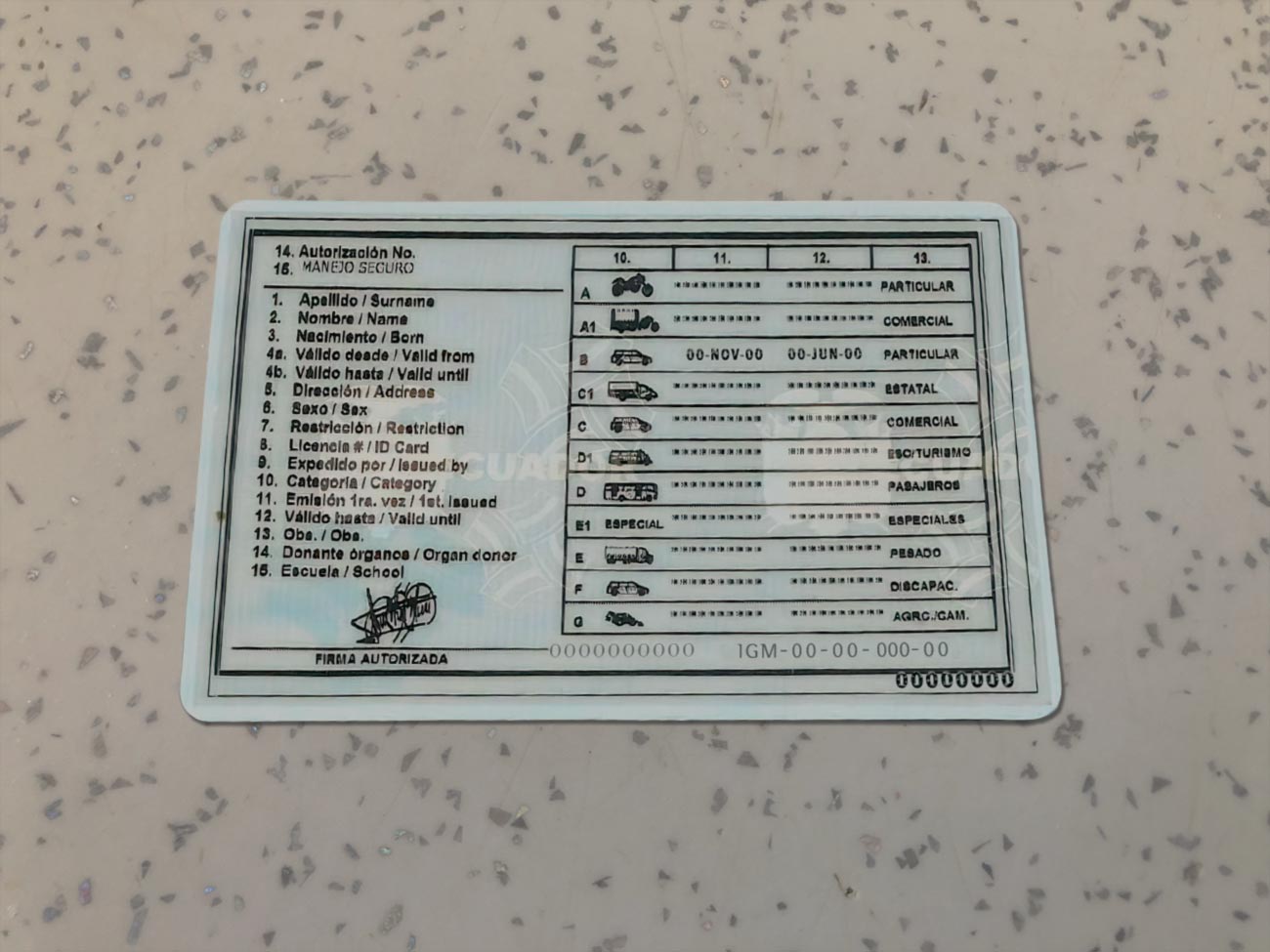 Ecuador-Driver-License-Template