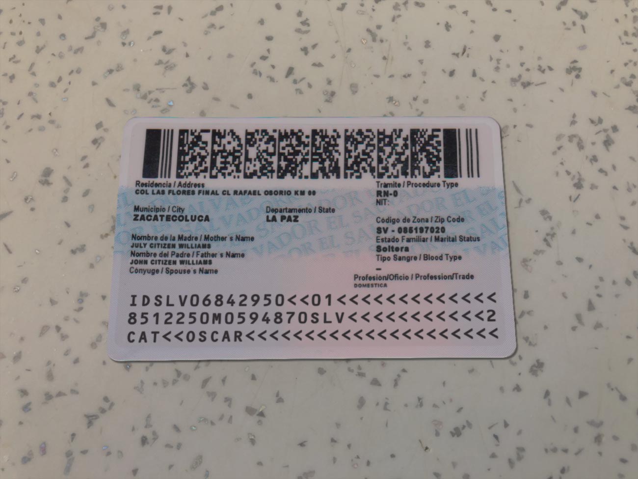 El-Salvador-Identity-Card-Template