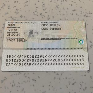 Germany identity Card-