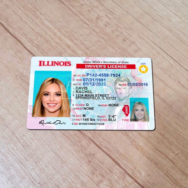 Illinois-Driver-License-Template