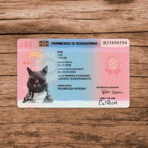Italy Residence Permit PSD Template