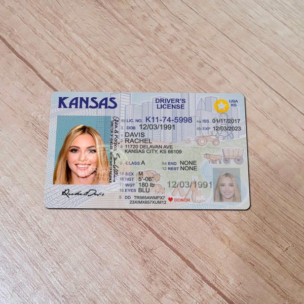 Kansas-Driver-License-Template