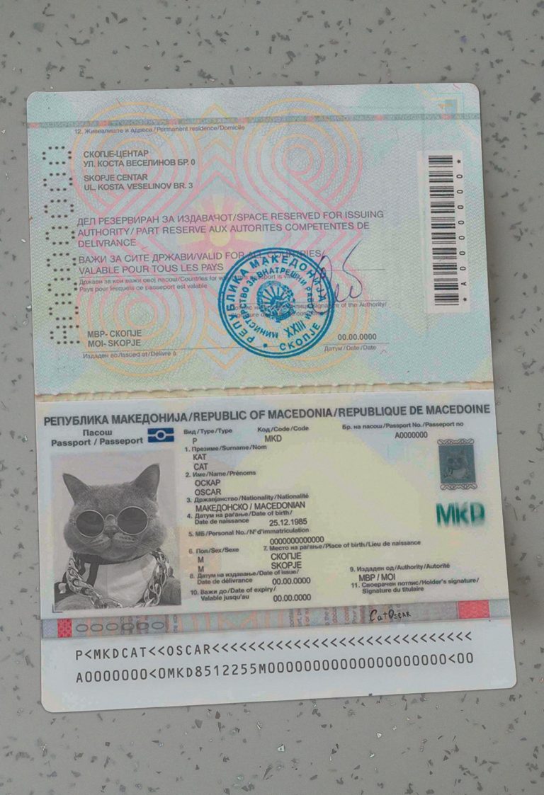 Macedonia-Passport-Template