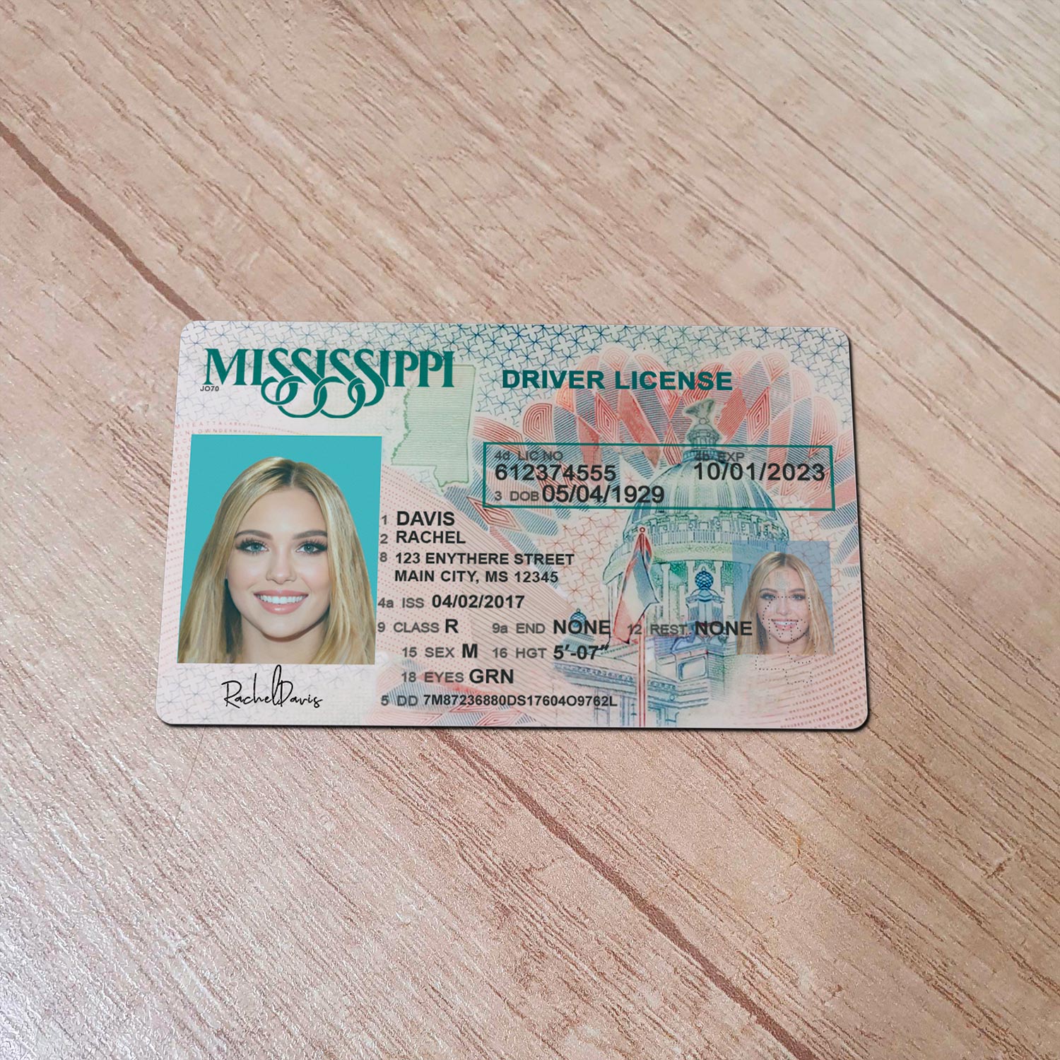 Mississippi-Driver-License-Template-