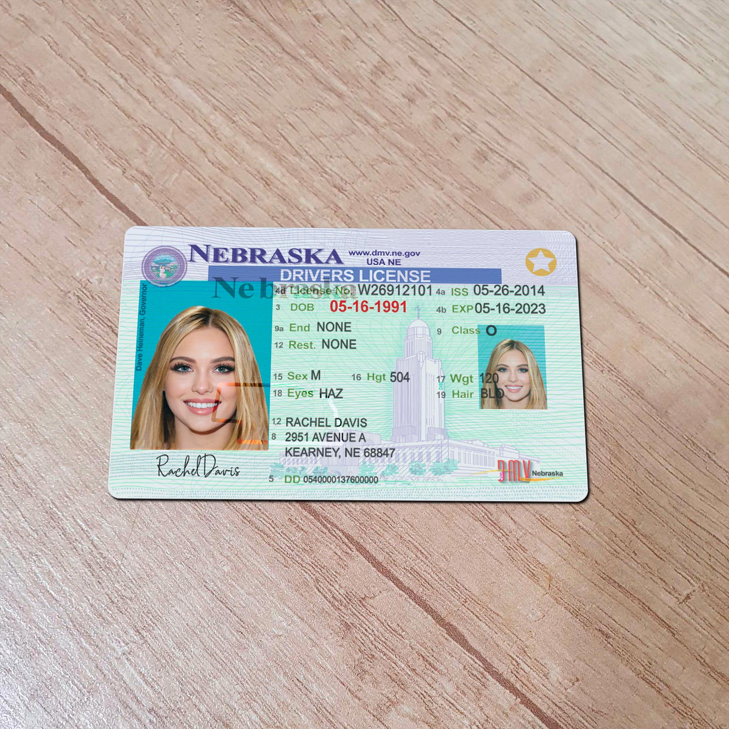 Nebraska-Driver-License-Template