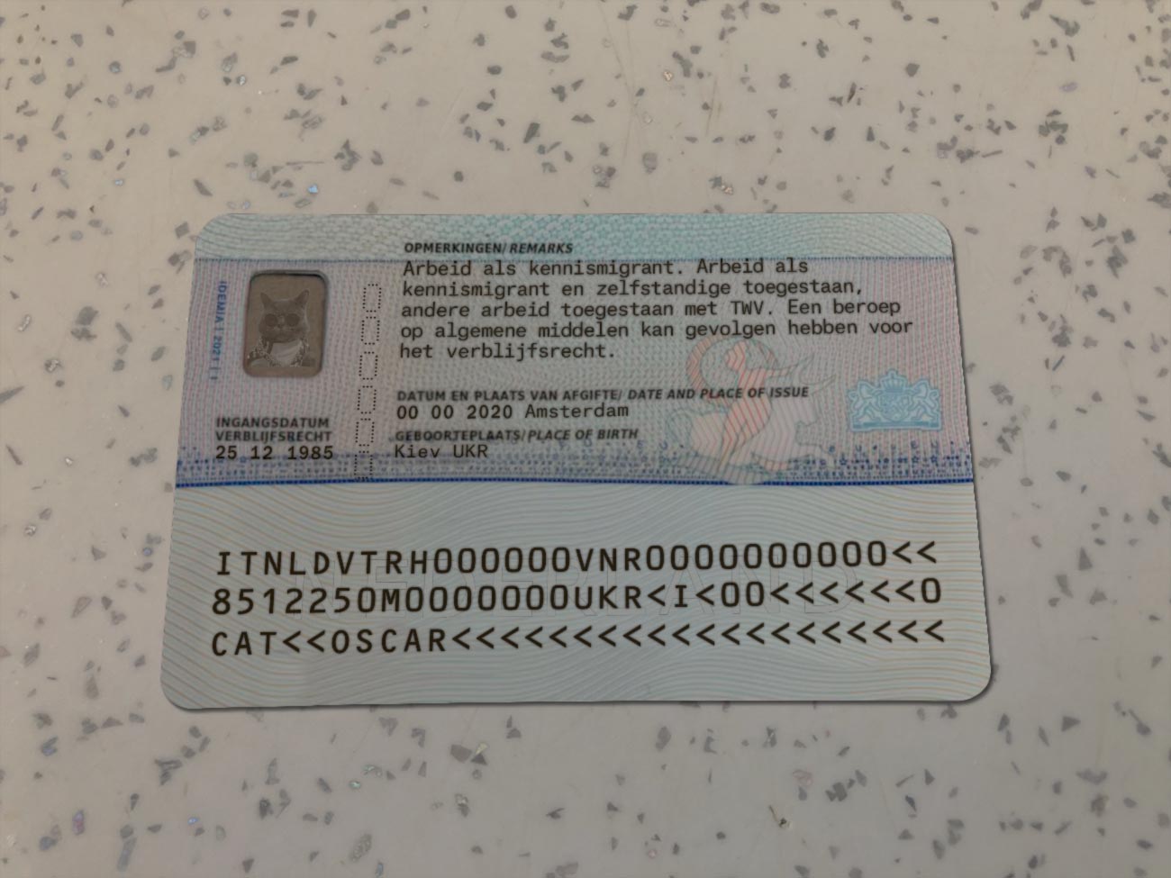 Netherlands Residence Permit Template - Image 2