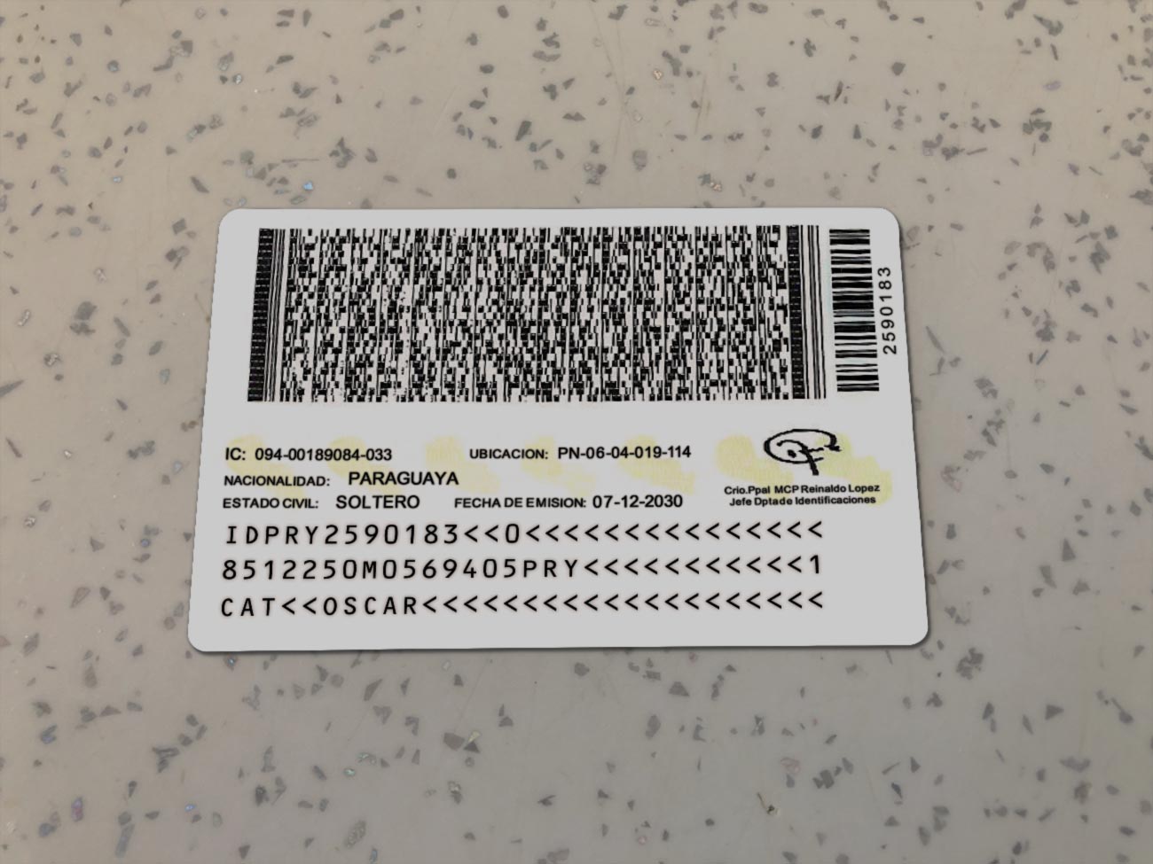 Paraguay-Identity-Card-Template