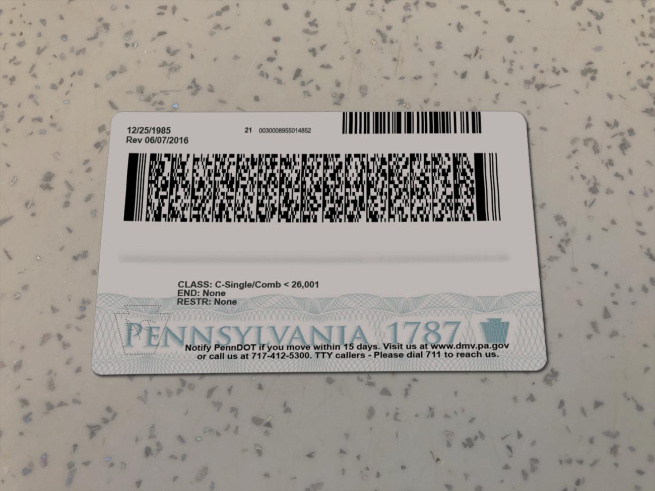 Pennsylvania-Driver-License-Template-