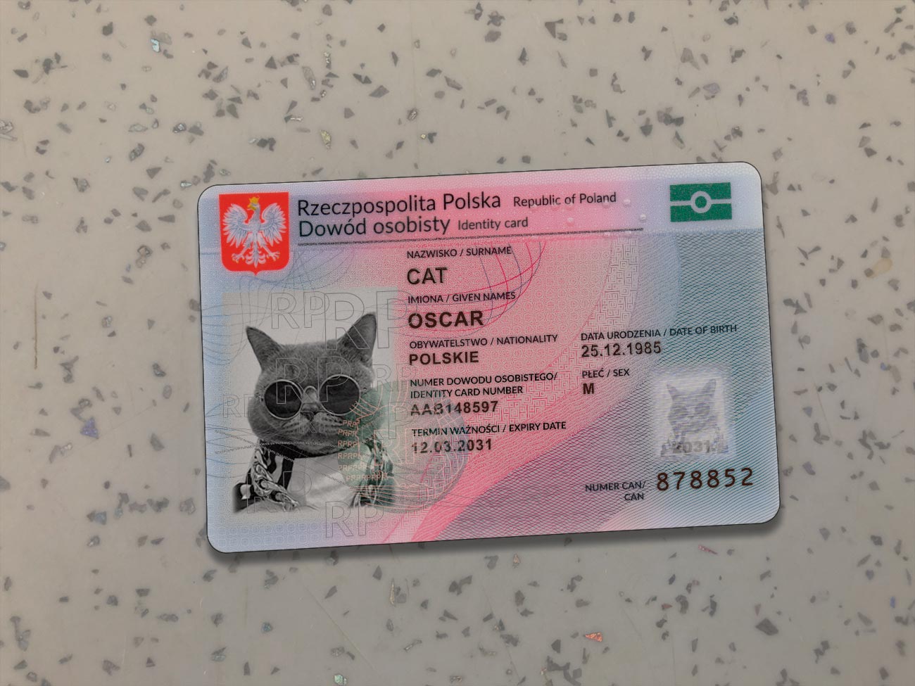 Poland Identity Card Template