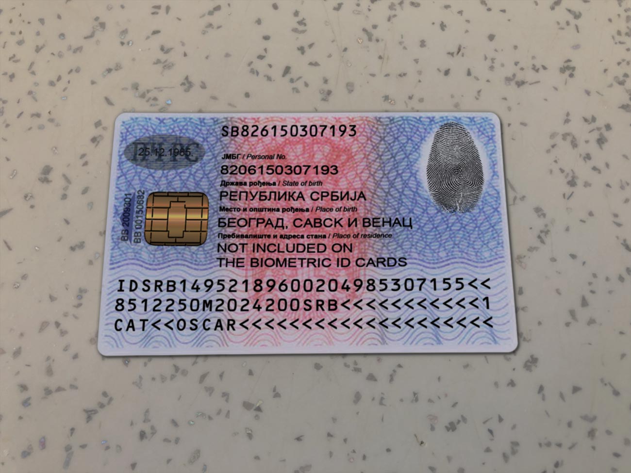 Serbia identity Card-