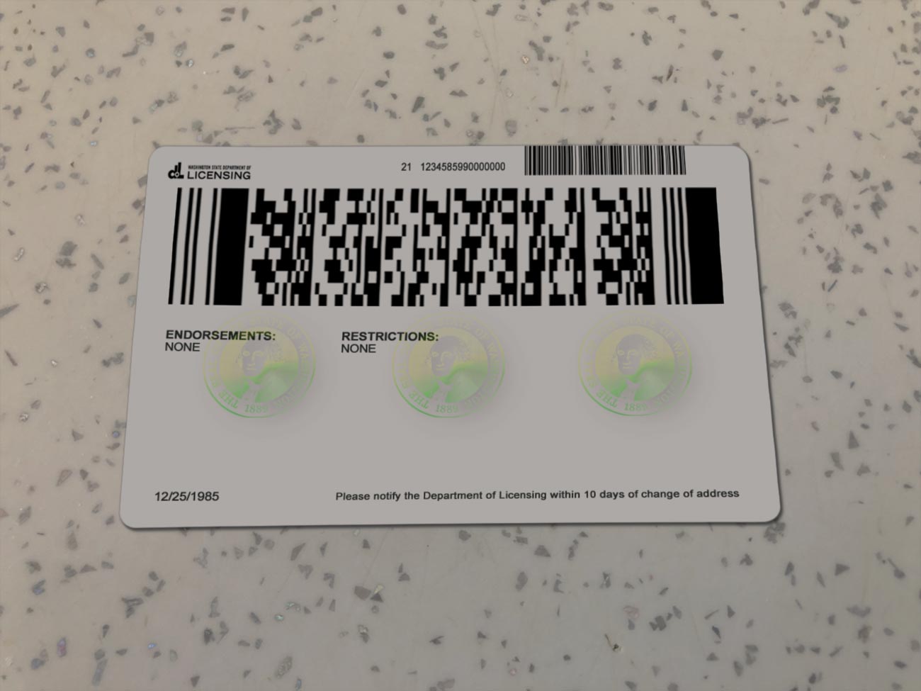 Washington-Driver-License-Template