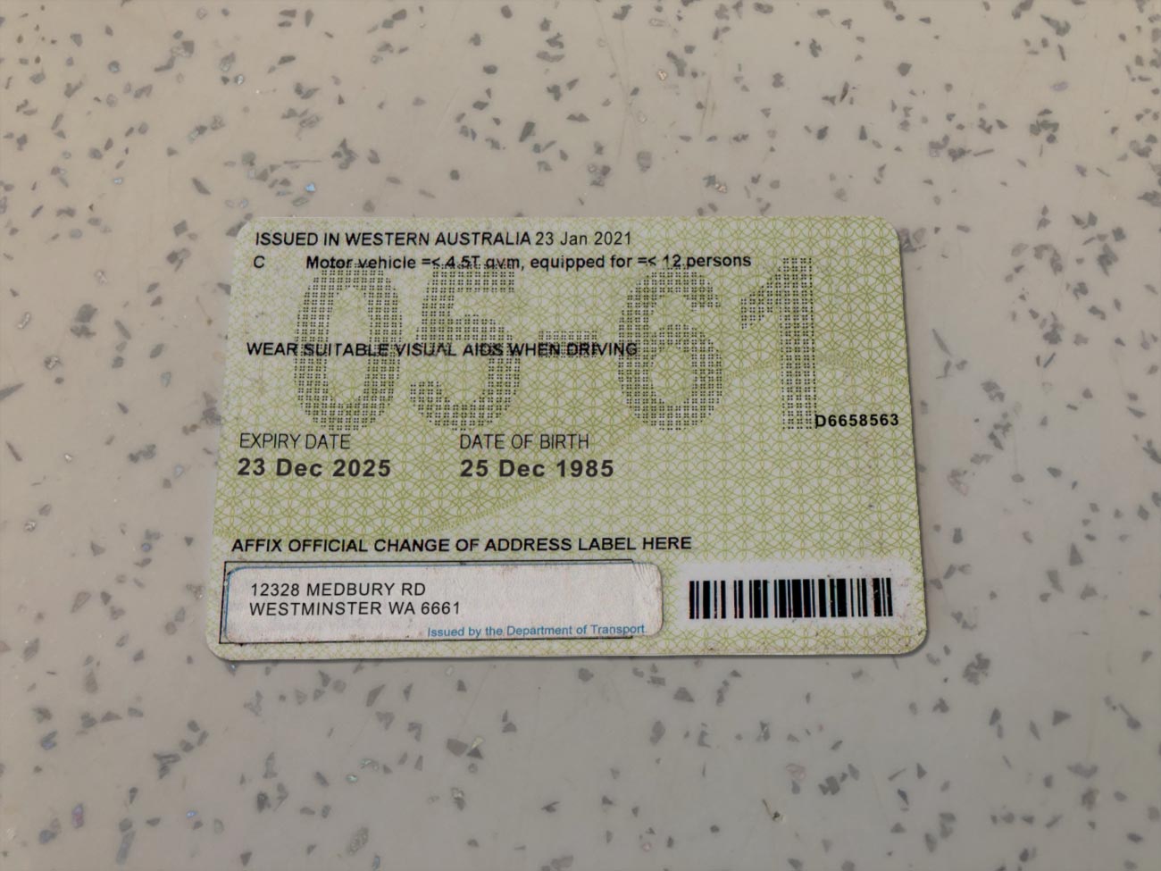 Western-Australia-Driver-License-Template