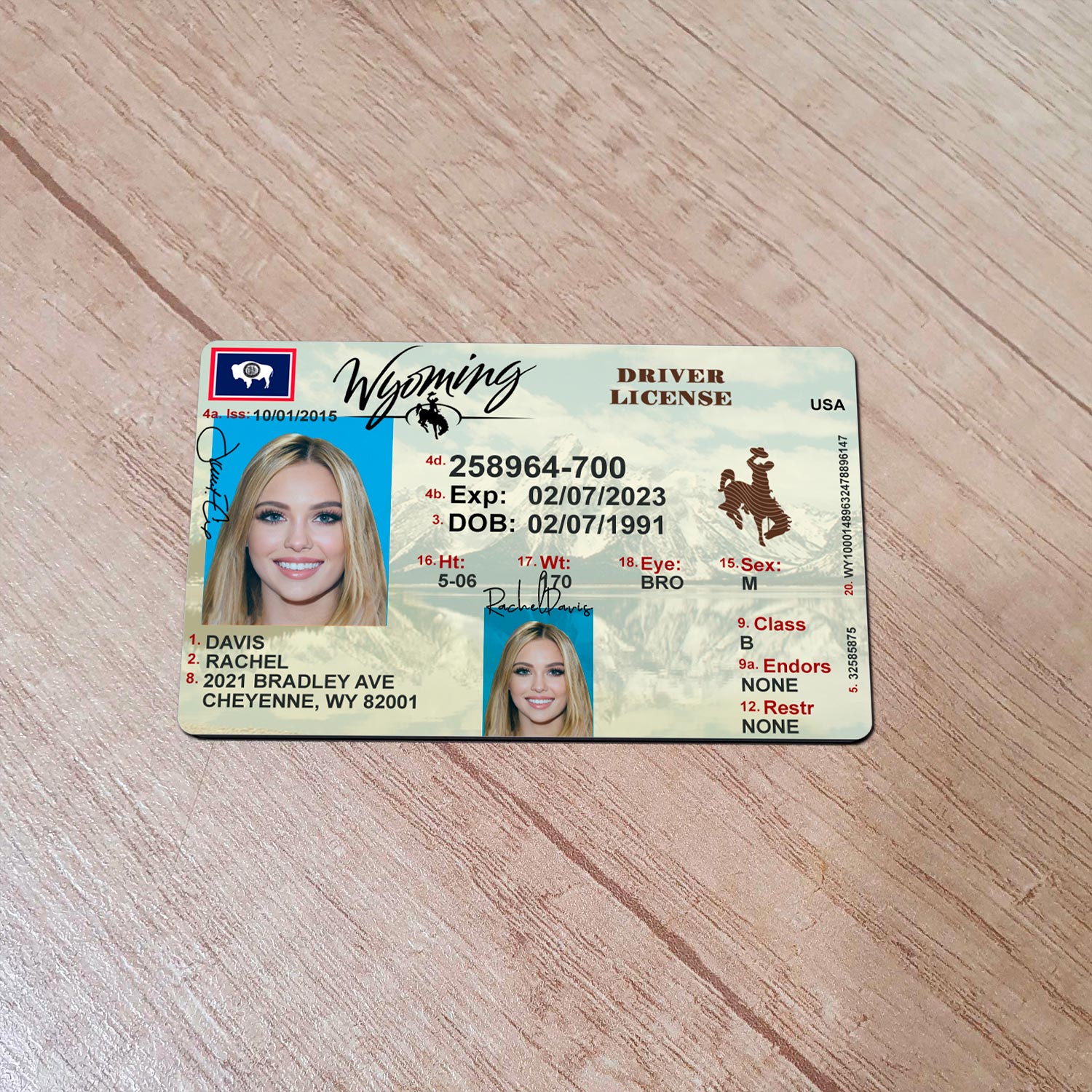 Wyoming-Driver-License-Template
