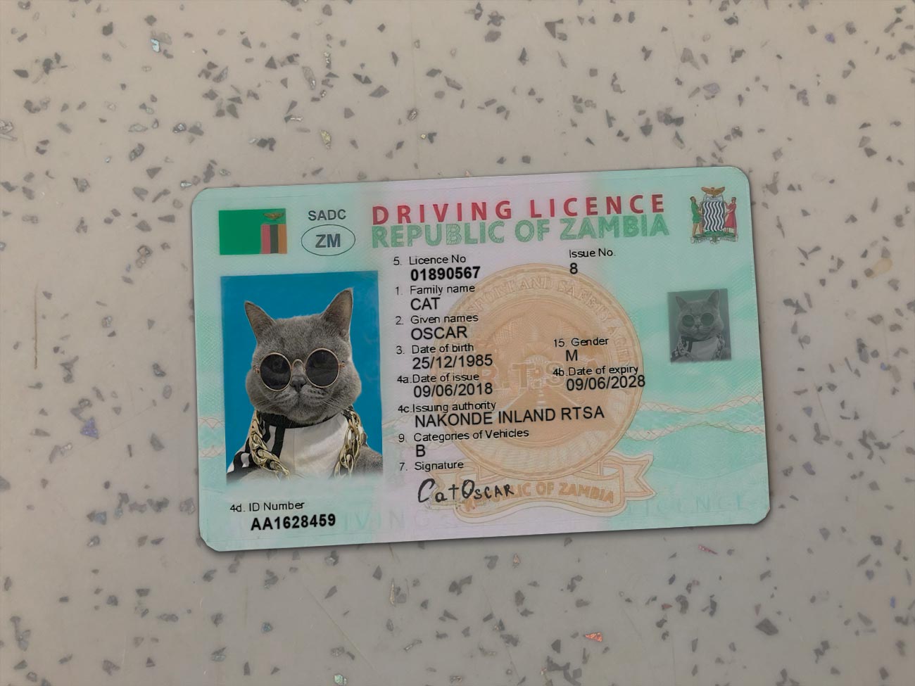 Zambia-Driver-License-Template